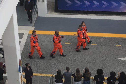 Artemis II Launch Day, Crew Suit-Up and Walkout
