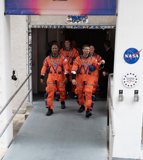 Artemis II Launch Day, Crew Walkout