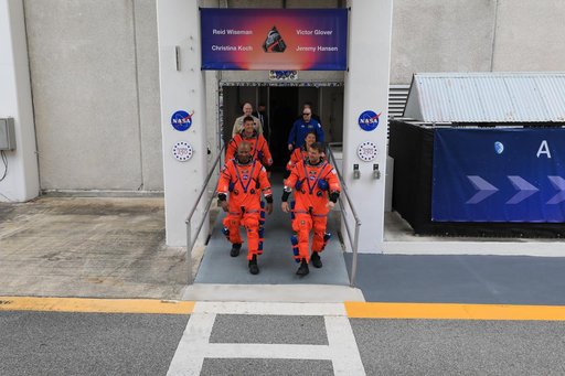 Artemis II Launch Day, Crew Walkout