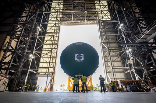 Artemis III Core Stage Arrival at VAB