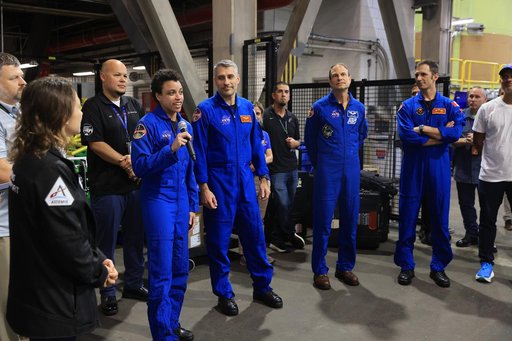 Commercial Crew-13 Astronauts in VAB