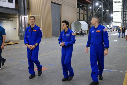 Commercial Crew-13 Astronauts in VAB