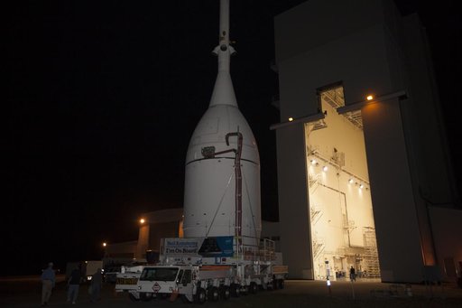 Orion Starts Roll to Launch Pad 37
