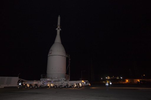 Orion at Pad 39B Turn on the Way to Launch Pad 37