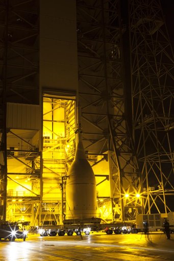 Orion is on Pad 37 Prior to Hoist & Mate