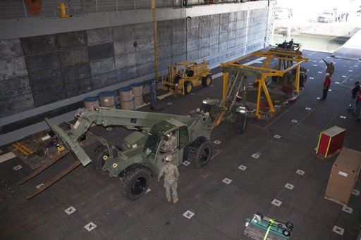 Third Day of Loading Equipment for the Orion Recovery.