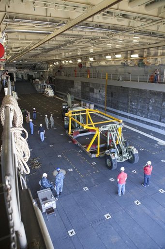 Third Day of Loading Equipment for the Orion Recovery.