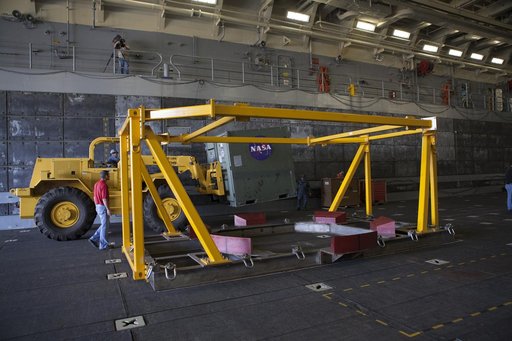Third Day of Loading Equipment for the Orion Recovery.