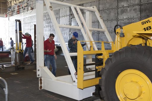 4th Day of Equipment Being Loaded for Recovery of Orion