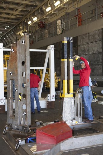 4th Day of Equipment Being Loaded for Recovery of Orion
