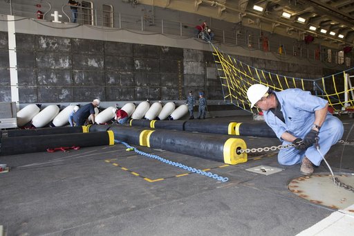 4th Day of Equipment Being Loaded for Recovery of Orion