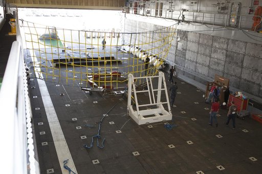 4th Day of Equipment Being Loaded for Recovery of Orion