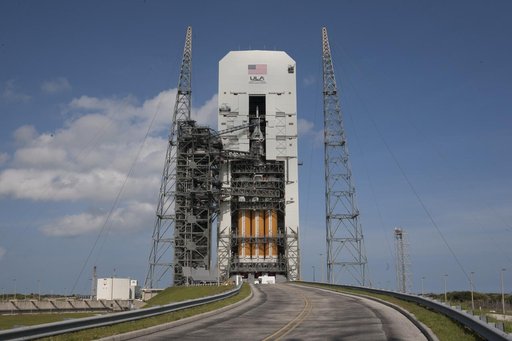 The Doors are Opened Showing Orion and Delta IV