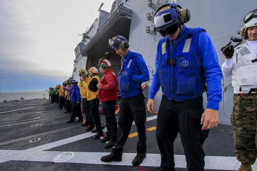 USS Anchorage Leaves Port for Launch of Orion
