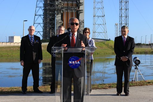 Charlie Bolden Talks to Media About Orion Mission