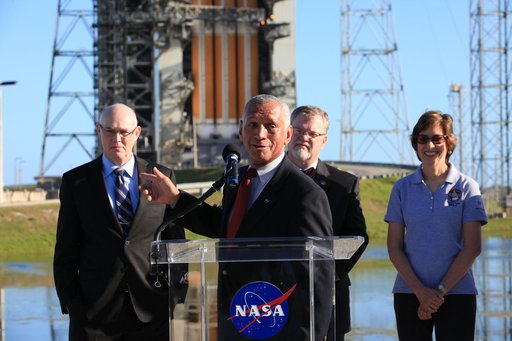 Charlie Bolden Talks to Media About Orion Mission