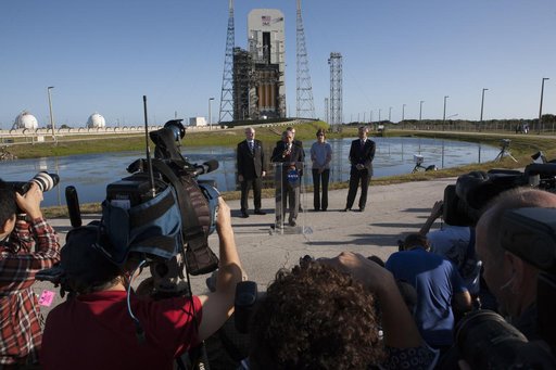 Charlie Bolden Talks to Media About Orion Mission