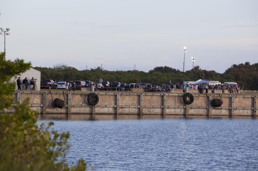 Media at the Press Site for the Orion Launch