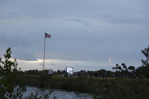 Orion EFT-1 Launch from Press Site Countdown Clock
