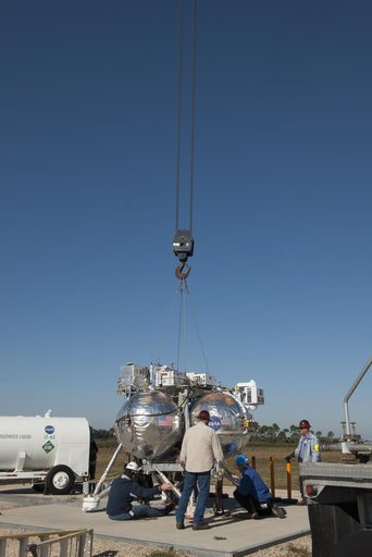 Preparations of Launch of Campaign 5, Free Flight 15 Morpheus