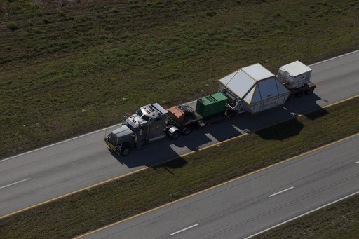 Aerial of the Orion EFT-1 Arrival at KSC