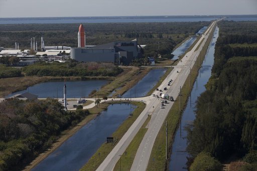 Aerial of the Orion EFT-1 Arrival at KSC