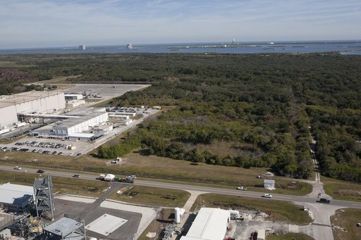 Aerial of the Orion EFT-1 Arrival at KSC