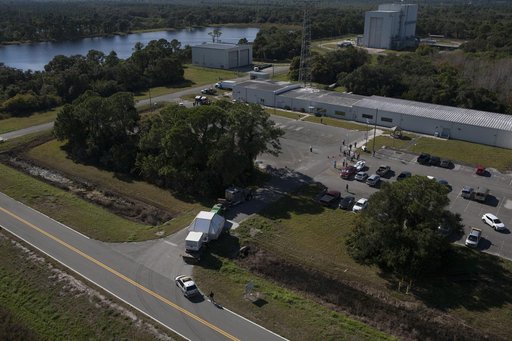 Aerial of the Orion EFT-1 Arrival at KSC