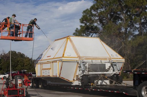 Orion Washdown & Arrival at LASF