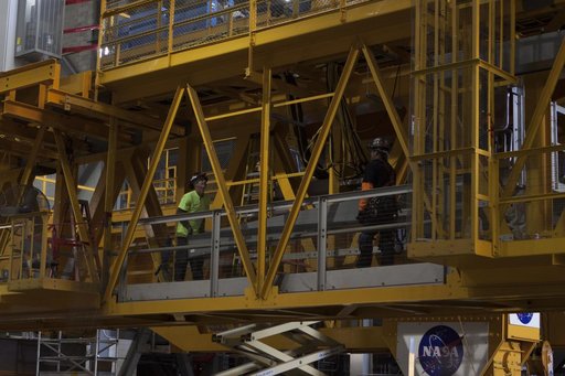 VAB Crane Work Progress