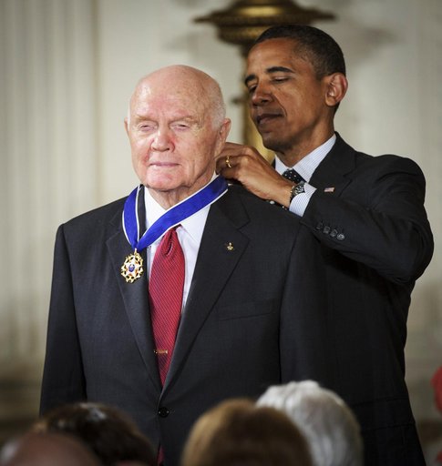 John H Glenn Jr. Receives Presidential Medal of Freedom