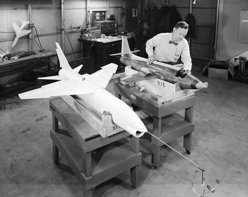 Bell X-1E and Vought XF-8U Dynamic Models in 1957