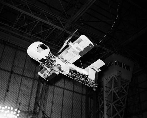 Vertical model flying in LaRC Full Scale Tunnel