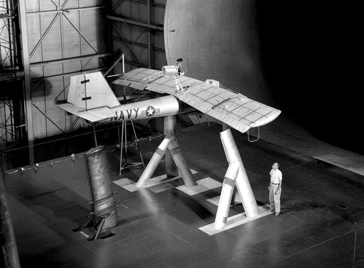 Various Components of Goodyear Inflatable Airplane in Full Scale Tunnel