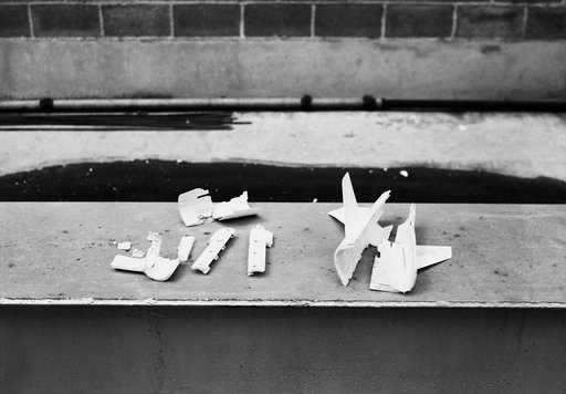 Broken F8U-3 model