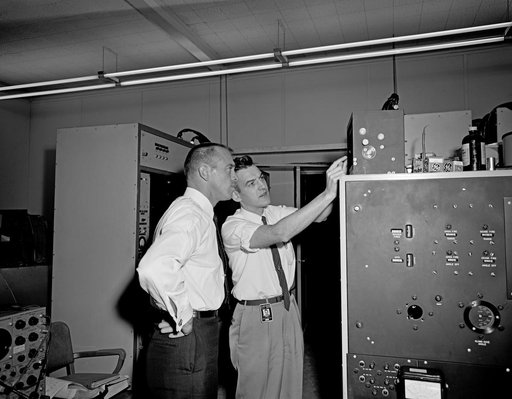 Alan Shepard in the Rendezvous Docking Simulator