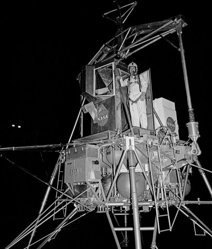 Astronaut Fred Wallace Haise, Jr. at NASA Langley Lunar Research