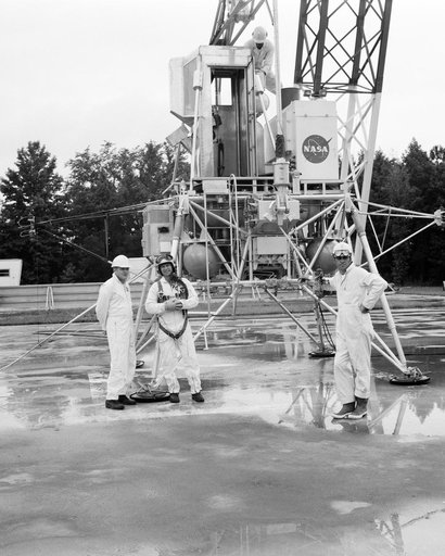Astronauts Conrad and Bean at Lunar Landing Research Facility