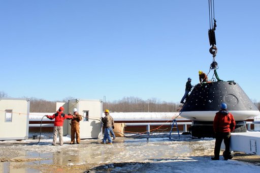 Crew Module Water Landing Model Assessment