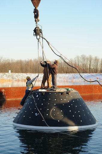 Crew Module Water Landing Model Assessment