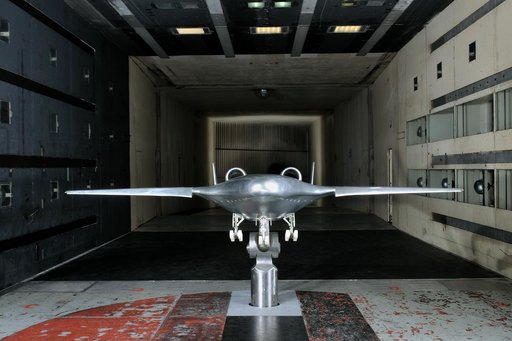 (HWB) Hybrid Wing Body Aerodynamic Test in 14x22