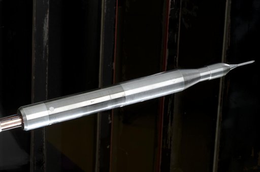 0.4% Scale (SLS) Space Launch System Model Test In NASA LaRC Uni