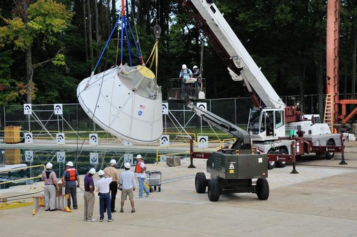 Orion SPLASH BTA Phase 2 Vertical Tests 9: at NASA Langley Resea