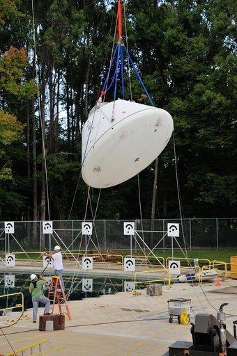 Orion SPLASH BTA Phase 2 Vertical Tests 9: at NASA Langley Resea