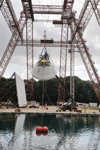 Orion SPLASH BTA Phase 2 Vertical Tests 9: at NASA Langley Resea
