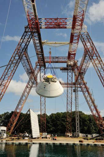 Orion SPLASH BTA Phase 2 Vertical Tests 9: at NASA Langley Resea
