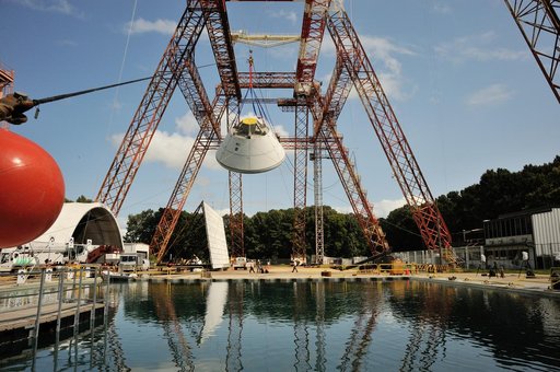 Orion SPLASH BTA Phase 2 Vertical Tests 9: at NASA Langley Resea