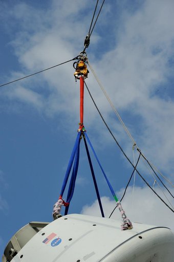 Orion SPLASH BTA Phase 2 Vertical Tests 9: at NASA Langley Resea