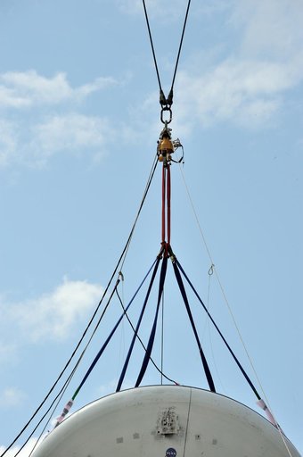 Orion SPLASH BTA Phase 2 Vertical Tests 9: at NASA Langley Resea