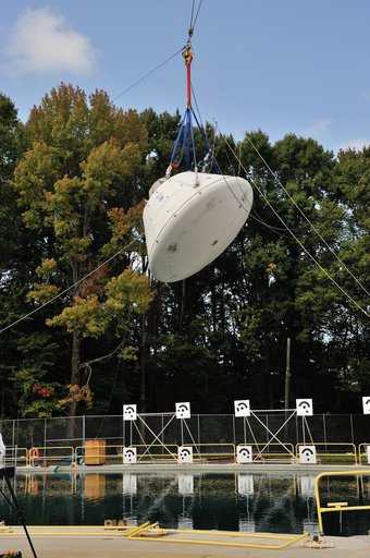 Orion SPLASH BTA Phase 2 Vertical Tests 9: at NASA Langley Resea